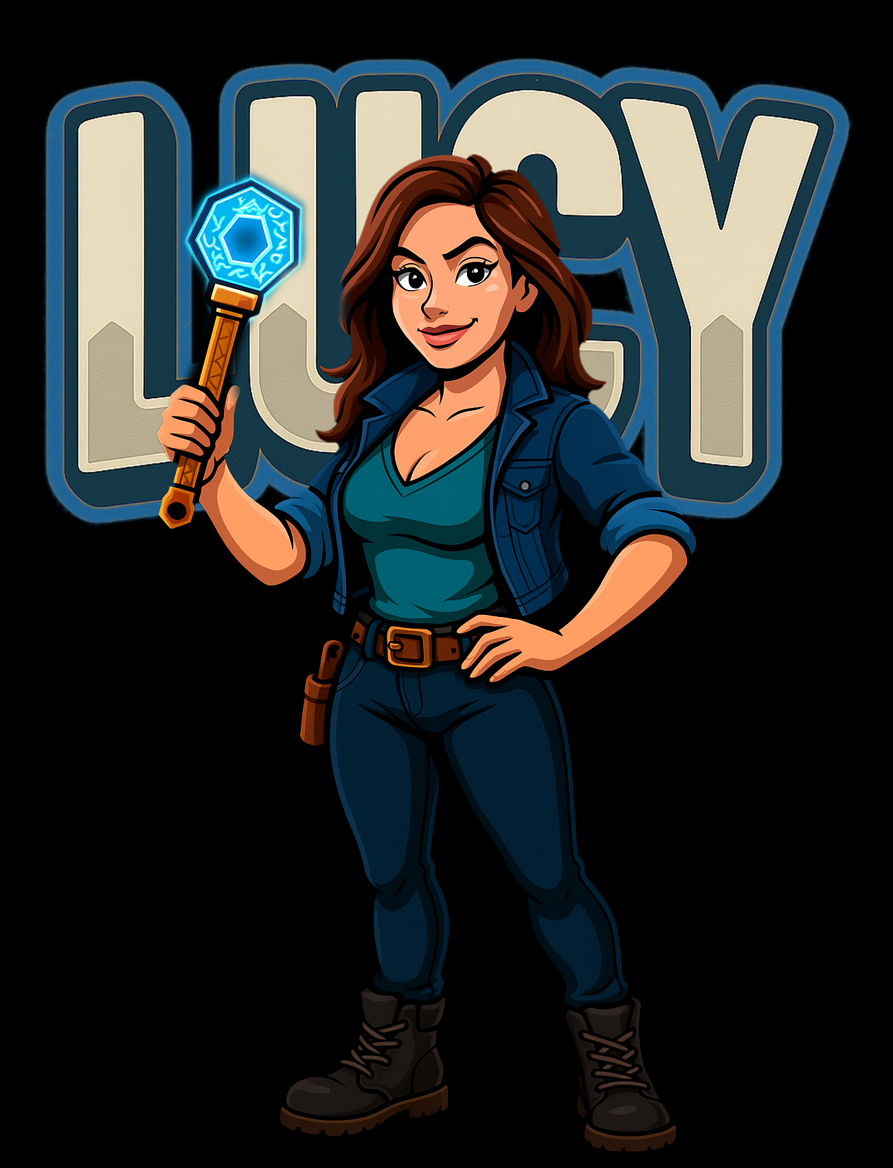 Lucy, an experienced plumber character from Plumber AI